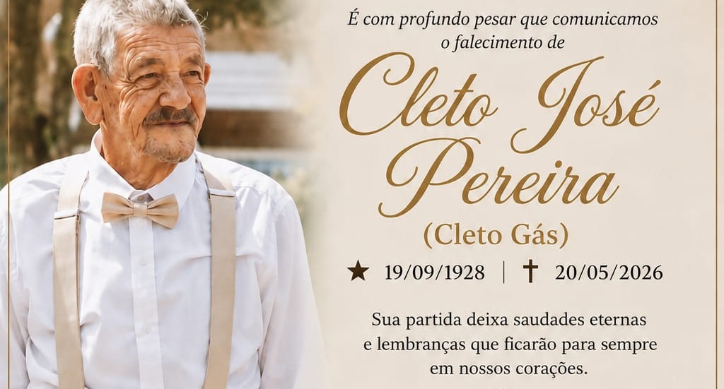 Morre Cleto José Pereira, o Cleto Gás, em Santos Dumont